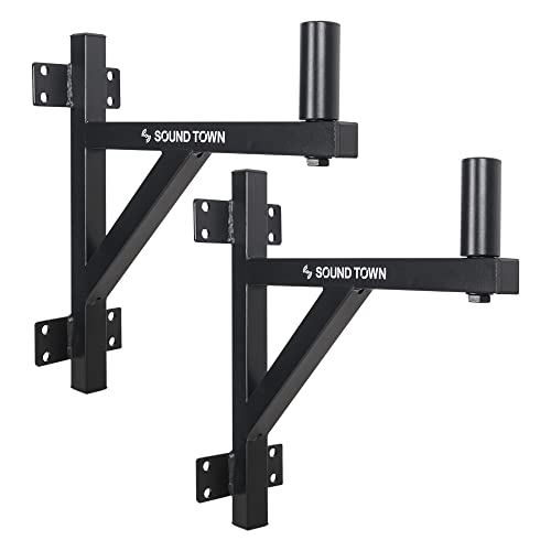 Sound Town 2-Pack Wall Mount Speaker Brackets, Fits 35mm Speaker Mounts (STWSD-F15A-PAIR) - size: F15A
