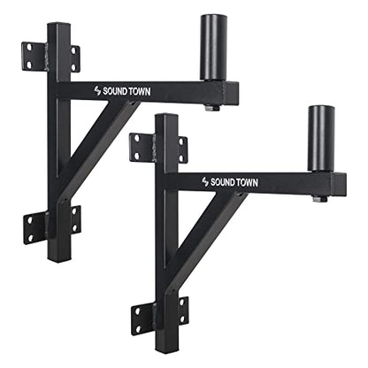 Sound Town 2-Pack Wall Mount Speaker Brackets, Fits 35mm Speaker Mounts (STWSD-F15A-PAIR) - size: F15A