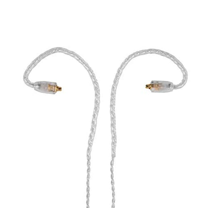 MMCX Connector Silver Plated Pure Copper Earphone Cable for SE215 SE535 SE846, Replacement Detachable Headphone Cable with 3.5mm Plug for High - Fidelity Audio (Silver Straight) - size: silver straight