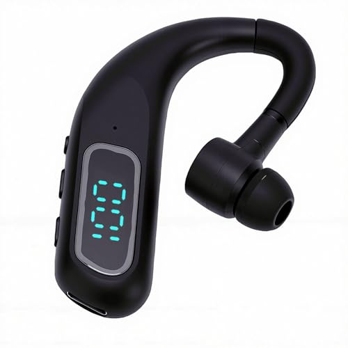 Bewinner Wireless Bluetooth Earphone with Noise Canceling Single Ear Headset, Long Battery Life 180mAh, Ergonomic Reversible Fit, Clear Call for Business