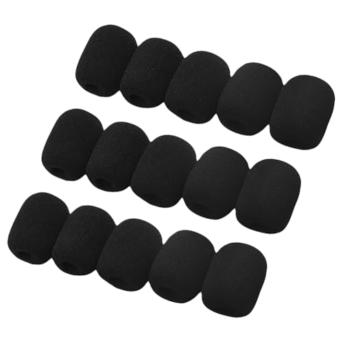 GSHLLO 50 Pcs Microphone Windscreen Foam Covers Small Lapel Mic Covers Stage Headset Mic Windscreen Microphone Protection Covers Micro Phone Covers