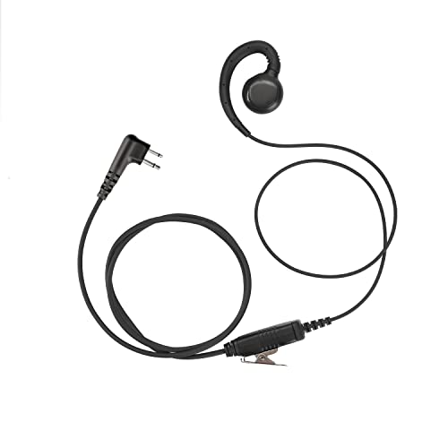 Noise-Reducing PTT Surveillance Earpiece for Motorola 2-Pin Radios | Compatible with CP200D/CP200/CP100D/R2, CLS1110/1410, BPR40/50DX & RMU2040 Walkie Talkie, 1-Pack - style: 1 Pack