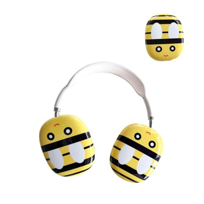Case Compatible with AirPods Max Headphones, Soft TPU Cute Anime Bee Anti-Scratch Protective Ear Cup Covers Headphone Cases for Woman Kids - color: bee