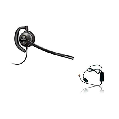 Global Teck Bundle, Plantronics HW540 Headset Bundle Noise-Canceling and Avaya Phone Cord, Compatible with 1408, 1416, 2410, 2420, 4606, 4610, 4610SW, 4612 (HW530 EarWrap Headset Inteli Bundle) - size: HW530 EarWrap Headset Inteli Bundle