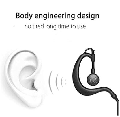 Walkie Talkie Earpiece with Mic 2 Pin Two Way Radio Earhook Headset Compatible for Pxton ‎PX-888S PX-777S Baofeng UV-5R BF-888S BF-F8HP Retevis H-777 Kenwood Puxin Two Way Radio ﻿
