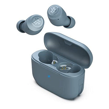 JLab Go Air Pop True Wireless Bluetooth Earbuds + Charging Case, Slate, Dual Connect, IPX4 Sweat Resistance, Bluetooth 5.1 Connection, 3 EQ Sound Settings Signature, Balanced, Bass Boost - color: Slate