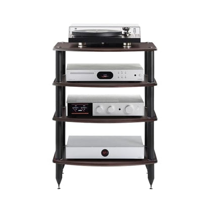 Pangea Audio Vulcan Four Shelf Audio Rack, Media Stand, and Components Cabinet 4 Shelf Espresso - color: 4 Shelf Espresso