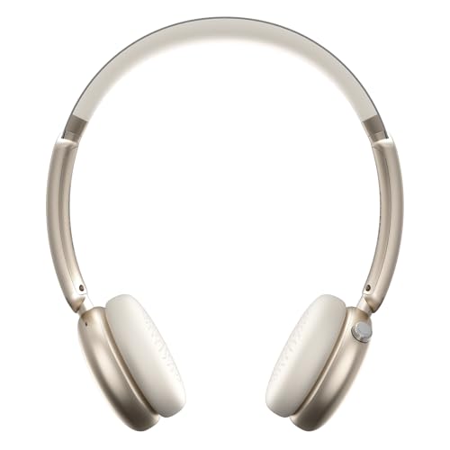 LORELEI Q60 Wireless Bluetooth On-Ear Headphones Lightweight ，Built-in Micphone, 40 Hours Up Battery Life, Bass Mode, Memory Earmuffs (Starlight) - color: Starlight