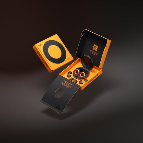 Loop Switch 2 Adjustable Ear Plugs - 3 Modes for Ultimate Control | 20-26dB SNR noise reduction. Flexible fit. For focus, travel, socializing, festivals & more - color: Papaya