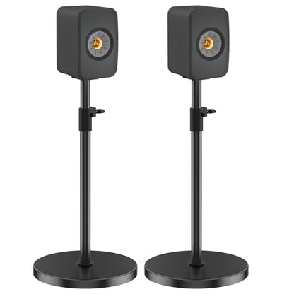 Adjustable Height Speaker Stands Pair for KEF LSX II Speaker Stand with Cable Management - Heavy Duty Surround Sound Speaker Stand for KEF LSX II Floor Stand Hold Up to 30LBS to Immersive Sound