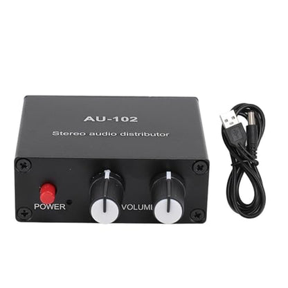 1 Input 2 Output 3.5mm Stereo Amplifier Stable Signal Sound Distributor Compact & Durable Sound Preamplifier DIY Audio Equipment