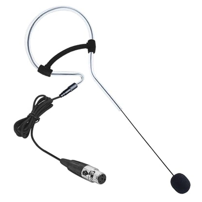 Black Single Earset Headset Microphone Compatible with Shure - style: Mini XLR TA4F Plug Compatible with Shure Only