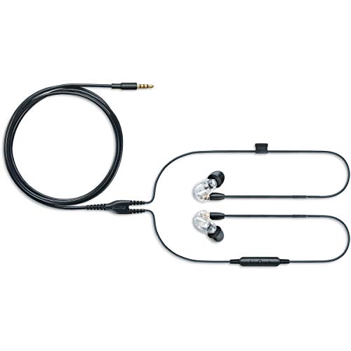 Shure SE215 Wired Sound Isolating Earbuds, Clear Sound, Single Driver, Secure in-Ear Fit, Detachable Cable, Durable Quality, Compatible with Apple & Android Devices - Clear - style: Gen 2