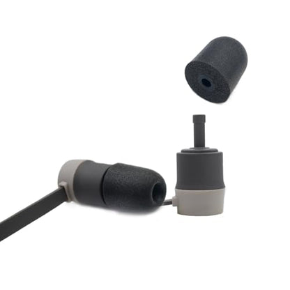 Klowcok Foam Replacement Ear Tips for Walkers Hearing Protection Earbuds, L | Noise Isolation, 3 Pairs, Black, Large - size: Large