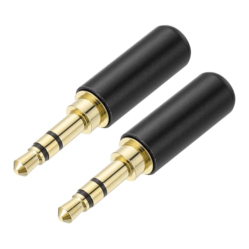 MECCANIXITY 2Pcs 3.5mm Replacement Repair Plug Jack, 3 Pole Black - color: Black