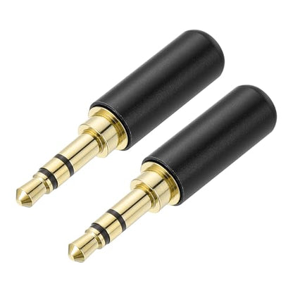 MECCANIXITY 2Pcs 3.5mm Replacement Repair Plug Jack, 3 Pole Black - color: Black