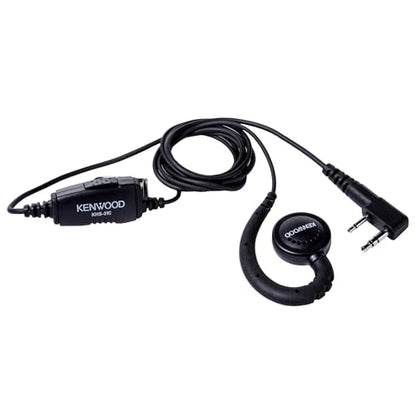 KENWOOD KHS-31C C-Ring Walkie Talkie Earpiece with Mic with PTT & Clip Microphone, Durable & Lightweight, Long Cable, VOX Compatible, Supports KENWOOD ProTalk, FreeTalk & 2-Pin Connector Radios - style: KHS-31C