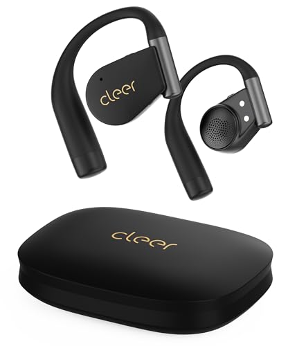 Cleer ARC 4 Plus Open Ear Earbuds with Dolby Audio,Black | True wireless Bluetooth with head tracking, IPX7 waterproof earhook,34H playtime, custom EQ,for sports, running & workout - color: Black