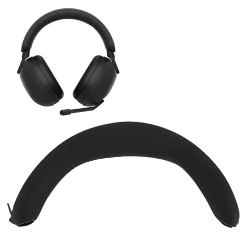 Tangxi Headband Cover Compatible with INZONE H7 H9 Gaming Headsets, Replacement Headphone Headband Cushion Pad Cover, Silicone Headband Protector with Zipper (Black) - color: Black