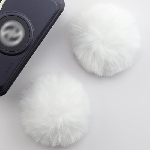 LEFXMOPHY 2-Pack Furry Windscreen for Hollyland Lark M2 Transmitter, White Microphone Furry Wind Screen - color: WHITE