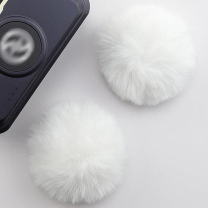 LEFXMOPHY 2-Pack Furry Windscreen for Hollyland Lark M2 Transmitter, White Microphone Furry Wind Screen - color: WHITE