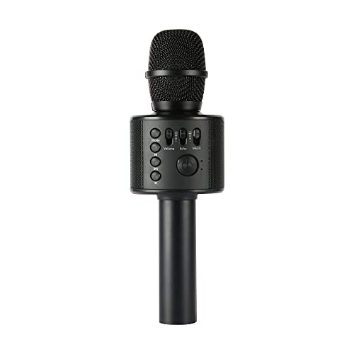 Wireless Bluetooth Karaoke Microphone with Built-in Speakers + HD Recording, Portable Handheld Mic | Black - style: Black