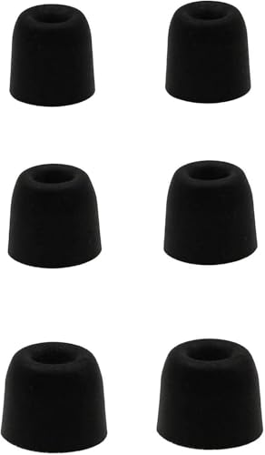 Memory Foam Ear Tips Noise Canceling Foam Eartips Ear Cap Replacement Ear Tip Compatible with KZ ZS10 Pro, L/M/S 3 Size 3 Pairs,Black 515 3 - size: S/M/L