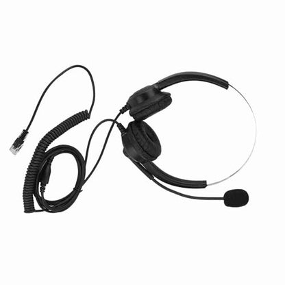 Cordless Phone Headphones with Rotating Noise Cancelling Earmuffs, Lossless Sound for Customer Service Office Call Center - size: Tête droite de 3,5 mm