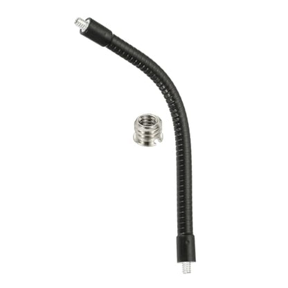 PATIKIL 8" Gooseneck, 1/4"-20 Male to Male Thread Metal Universal Hose Flexible Arm Gooseneck Tube Extension Holder with Reducing Screws for Action Camera, Phone, Microphone, Black - size: 20cm