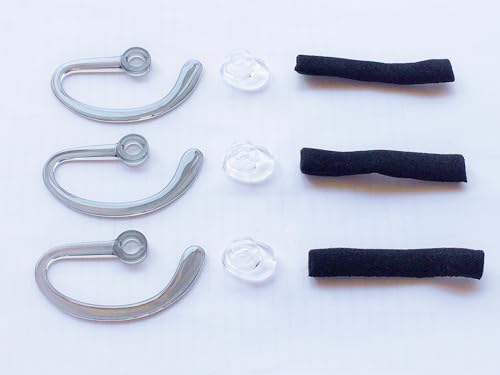 CS540 Ear Tips + Ear Hook Loops + Foam Spare + Earpads Fit Kit for Plantronics CS540 Savi W440 W740 W745 WH500 EarLoops EarHook Ear Bud Sleeve Part-9Pcs