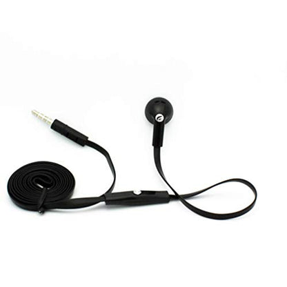 Mono Headset Compatible with Samsung Galaxy A25 5G/A15 5G Phones - Wired Earphone Single Earbud 3.5mm Headphone Flat Black