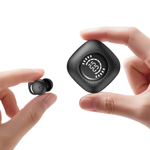 Sleep Headphones, Invisible Sleep Earbuds for Side Sleepers | Small Noise Blocking Sleep Earphones, Bluetooth 5.3 Tiny Hidden Earbuds for Work,Sleeping - color: Black