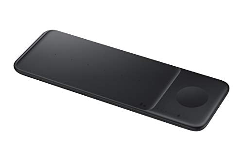 Samsung Electronics Wireless Charger Trio, Qi Compatible - Charge up to 3 Devices at Once - for Galaxy Phones, Buds, Watches, and Apple iPhone Devices, Black (US Version)