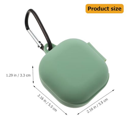 Protective Earphone Case for Earbuds Matcha Green Silicone Cover with Charging Moisture and Scratch Resistant Headphone Case for Earphones
