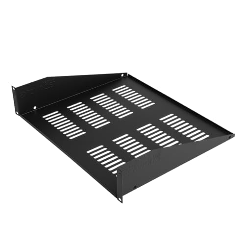 Gator Rackworks Universal Rack Mounting Vented Accessory Shelf, 2U Size - 15" Deep (GRW-SHELFVNT2) - size: 2U Rack Space - Vented