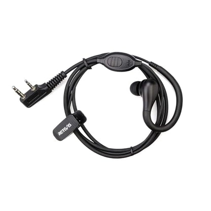 Retevis RT22 Walkie Talkie Earpiece, for RT68/RT21/H777/RT27/RT68H | 2 Pin, Compatible with Pxton, Baofeng BF-888S/BF-T26, Kenwood Two Way Radio, Walkie Talkie Earpiece with Mic(2 Pack) - size: Standard size (Pack of 2)