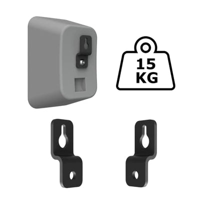 Speaker Wall Mount Brackets - Slim Satellite Design, Universally Compatible for Bose & Most Brands, Heavy Duty Holds 33 lbs, Industrial Metal, M5 M6 UNC 1/4-20 Screws (2 Pack, Black) - size: 2 Pack