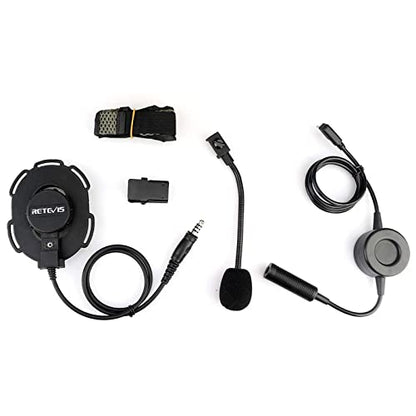 Retevis Walkie Talkie Tactical Headset with Mic,Can Be Worn Inside Helmet