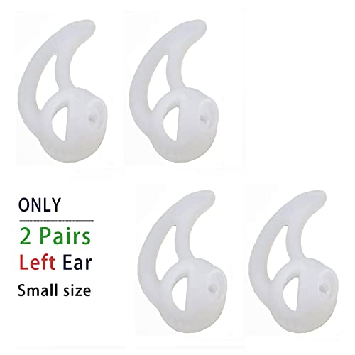 Silicone Fin Ear Mold for Two Way Radio Earpiece Replacement Acoustic Tube | 2 Pairs Small Left Ear, Stabilizer Ear Mold, Fits Acoustic Coil Tube, Two-Way Radio, Police & Surveillance Earpieces - size: Fin Small-Left Ear