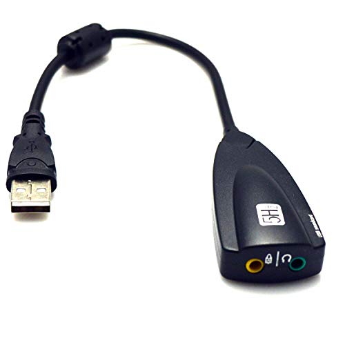 Black Steel Series USB 2.0 5H CH V2 Virtual 7.1 Sound Card for Desktop Notebook