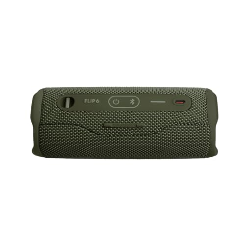 JBL Flip 6 - Portable Waterproof Speaker - Green | Louder, more powerful sound, IP67 waterproof and dustproof, 12 Hours of Playtime, Bold design - color: Green