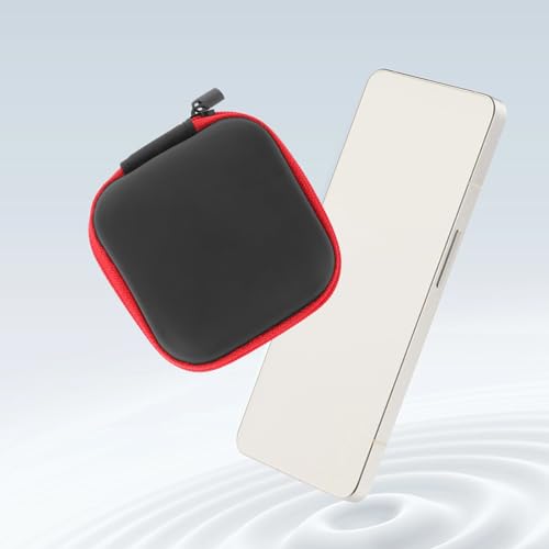 PRETYZOOM Portable Earbud Case Holder Eva Pouch Red Travel Electronic Organizer Bag for Earbuds Cable Storage Compatible and Accessories