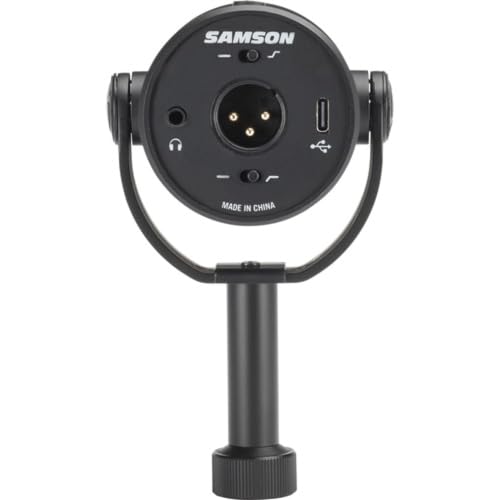 SAMSON Q9U XLR/USB Dynamic Broadcast and Podcasting Microphone Bundled with 20ft XLR Cable + Pop Filter + Microphone Arm + Microfiber Cleaning Cloth (5 Items)