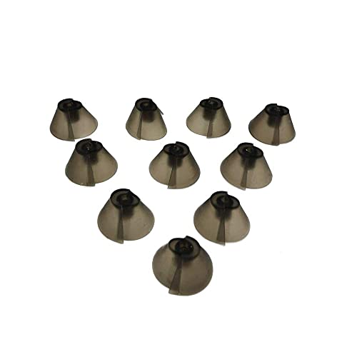 GN Resound Sure Fit Hearing Aid Standard Receiver Tulip Domes Dark Gray Split Ear Rub Piece Comfortable BTE Hearing Amplifier PSAP Kit Ear Tips Invisible, Perfect for Open Air (Open fit) (10 pcs) - size: 10 Count (Pack of 1)