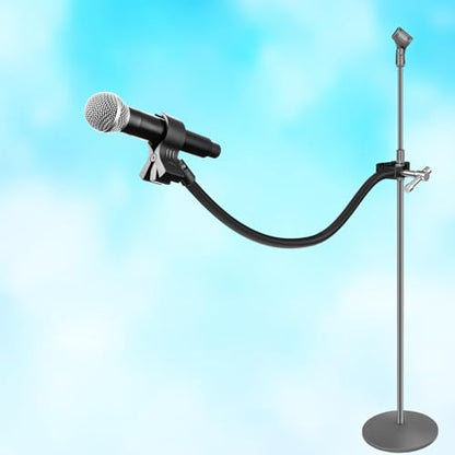 Mippko Gooseneck Microphone Stand,19.69" Flexible Adjustable Arm Super Crab Clamp Mic Clip 3/8"-16 to 5/8"-27 Adapter Mount,Compatible with Shure/Fifine / AT2020 / Pyle/Blue Snowball/Razer - style: Gooseneck Microphone Stand
