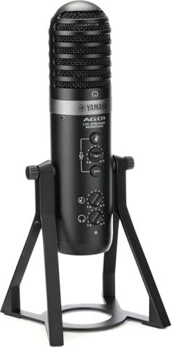 Yamaha AG01 Black USB microphone with integrated high-performance mixer and Steinberg Software Suite - color: Black, style: AG01