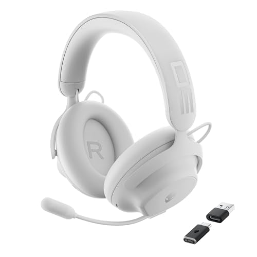 Alienware Pro Wireless Gaming Headset, ANC | 2.4GHz Connection, 50mm Drivers, Hi-Res Audio, Lunar Light, Gaming Ready - color: Lunar Light