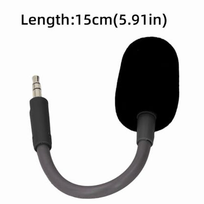 3.5mm Detachable Microphone Flexible Replacement Professional Boom Microphone for Barracuda X Gaming Headset(Black) - color: Black