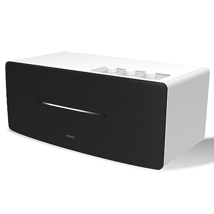 Edifier D12 Integrated Desktop Computer Speakers with Bluetooth 5.0, Wireless Stereo Tabletop Speaker 70 Watts RMS with Subwoofer Line Out, RCA, Aux Input for PC Monitor Laptop (White) - color: white