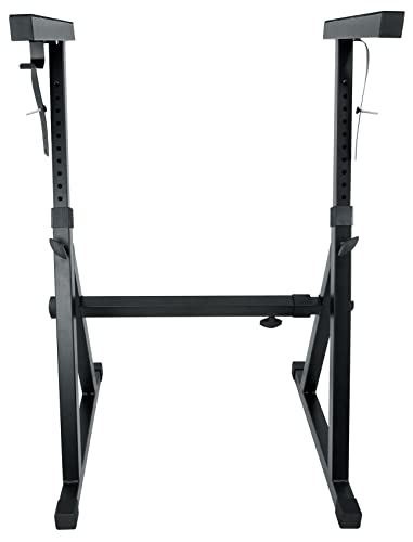 Rockville Z50 Z-Style Pro Keyboard Piano Stand, Adjustable Height and Width, Headphone Hook, Fits 54-88 Keys + Includes Travel Bag | 250 lb Capacity, Fits 49 Key and Up, EVA Foam Pads, Headphone Hook, Anchoring Straps, Portable, Sits or Stands